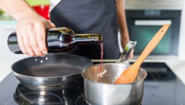 Man pouring in the pan